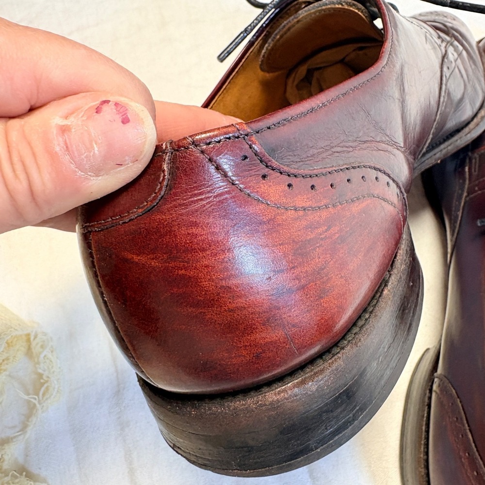 Allen Edmonds Kingswood Wingtip Oxford Men's Shoe Burgundy 11.5 B.Classic Preppy - Picture 12 of 16